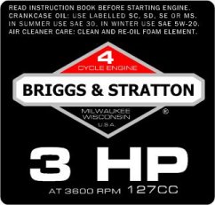 thumbnail interactive-video image 1 of Reproduction Briggs & Stratton Motor Wheel Decals – Double B&S & MW Set 7 – Vintage 1 of 2